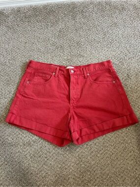 Universal Thread Red High-Rise Denim Shorts